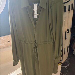 Belldini Sage Green Shirt Dress
